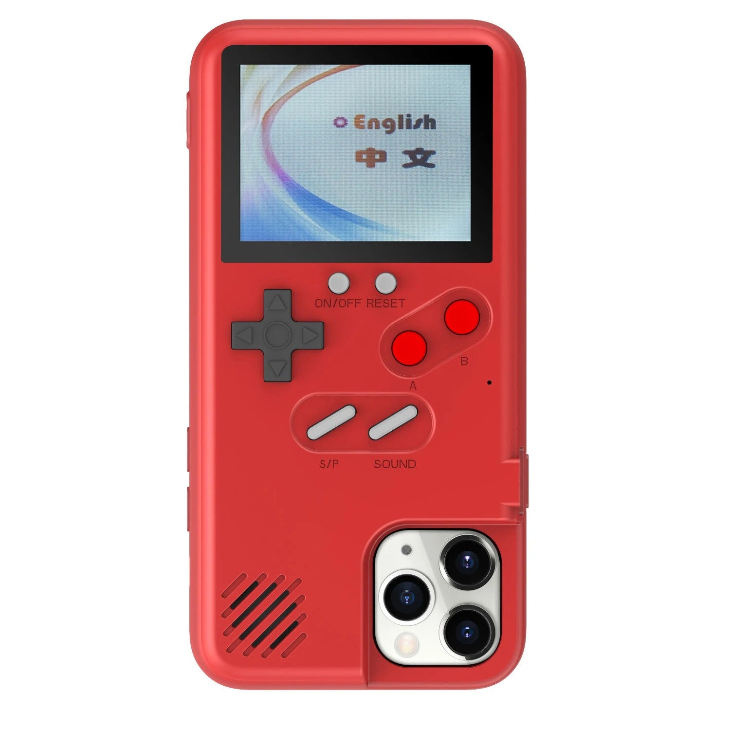 iPhone Nostalgia Gameboasy case with colorful retro gaming design, showcasing vibrant artwork on a protective phone cover.