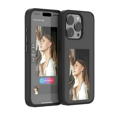 E-Ink phone case by Govee featuring a sleek design with customizable e-ink display on a modern smartphone.