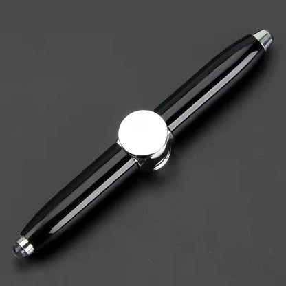 Govee RGBIC LED spinning pen with colorful light effects and sleek black design on a white background.