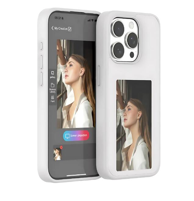 Govee E-Ink Phone Case with sleek design, featuring an electronic ink display on a smartphone cover.